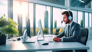 Optimierter Arbeitsplatz für die Kommunikation